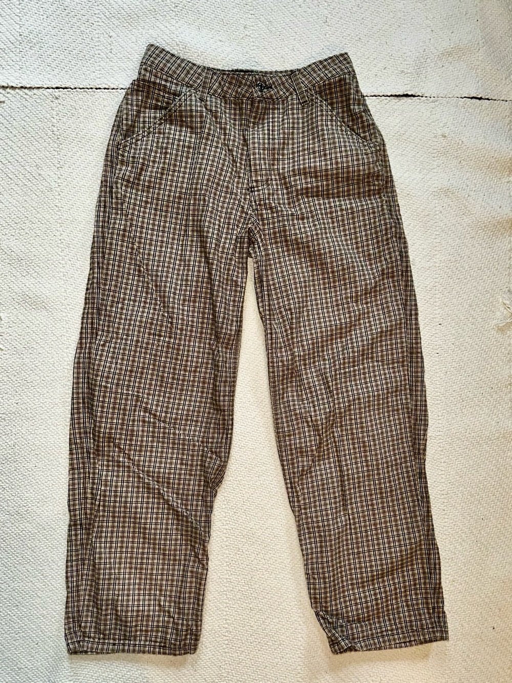 ASOS 100% cotton women’s plaid baggy pants